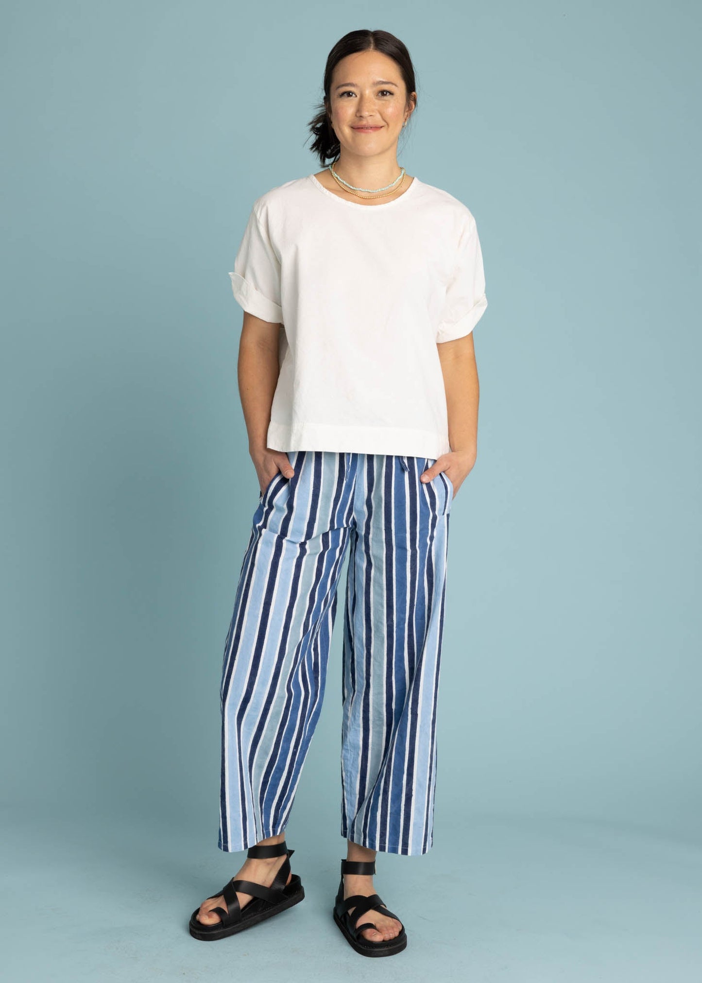 Camisa corta Mare Boxy - Lino Blanco