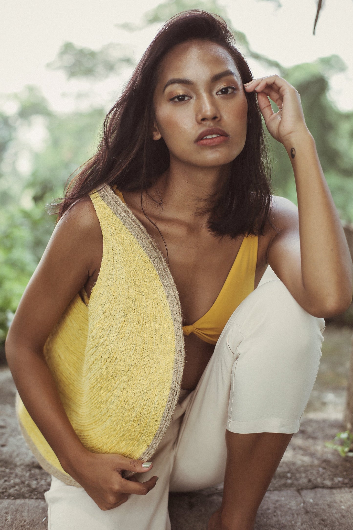 Bolsa de yute SOLO Citroën en amarillo limón