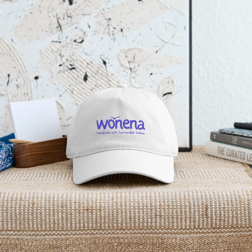 WONENA Organic Cotton Organic Baseball Cap - Bright - white
