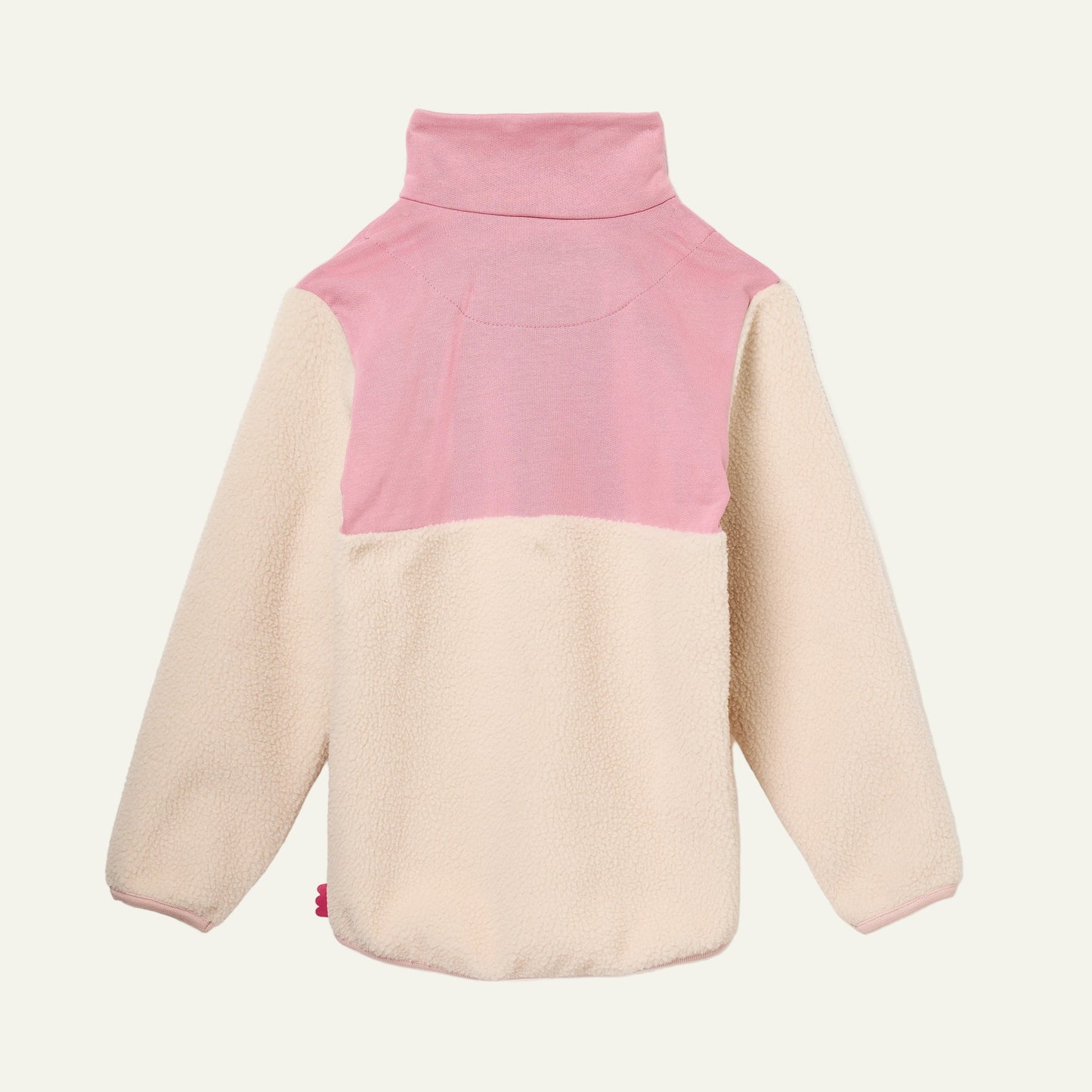 Sudadera rosa de sherpa con cremallera