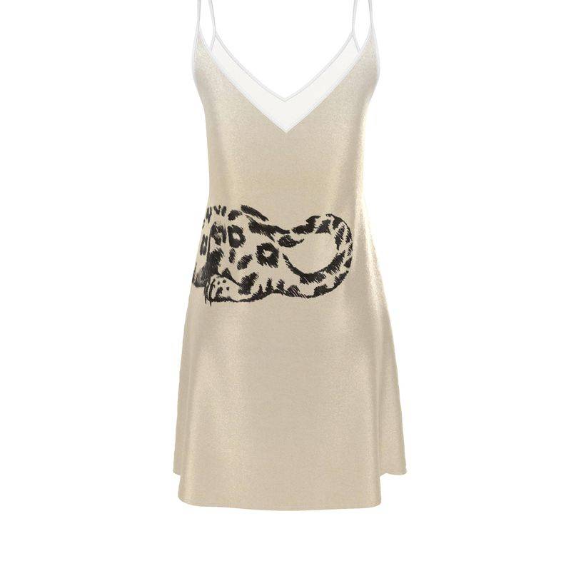 Vela Silk Dress in Lounging Jaguar