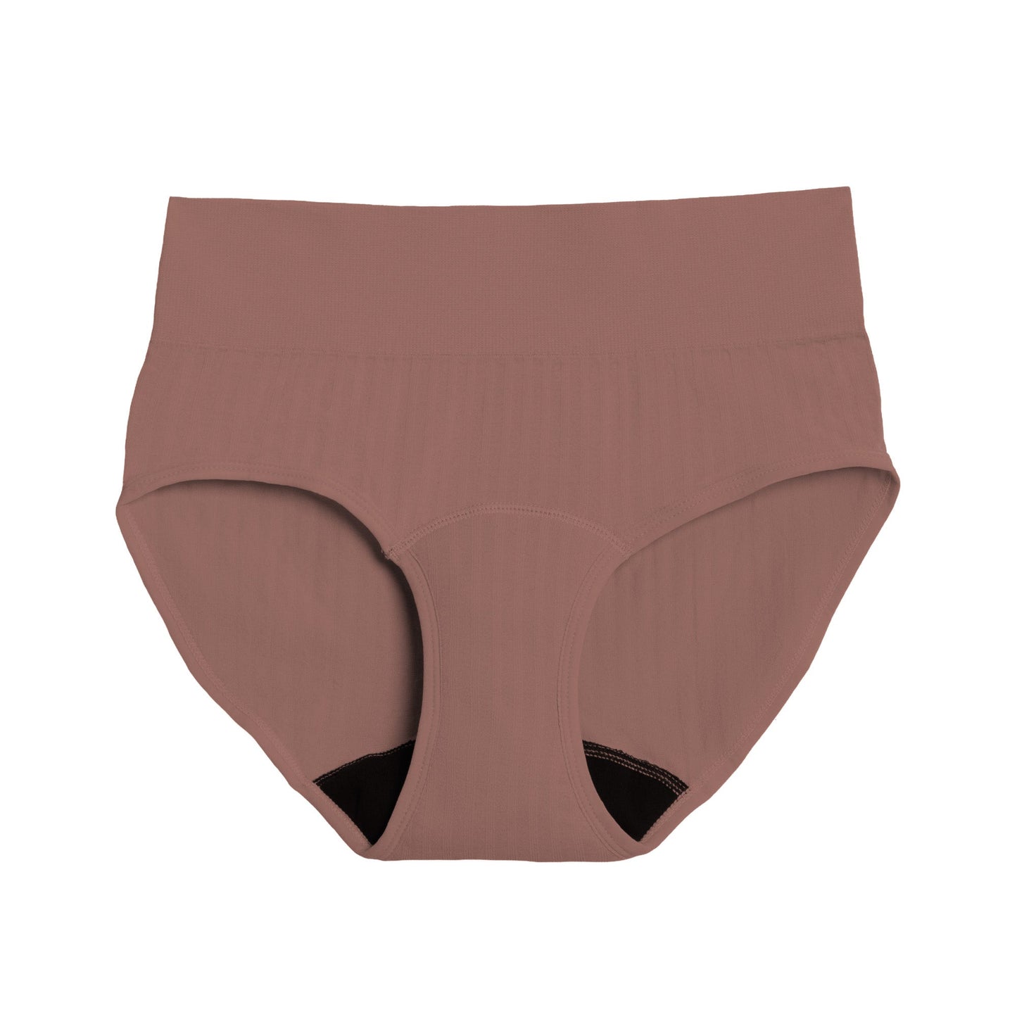 La braga de cintura alta para la regla, confeccionada con tejido SportyStretch™, para flujos abundantes.