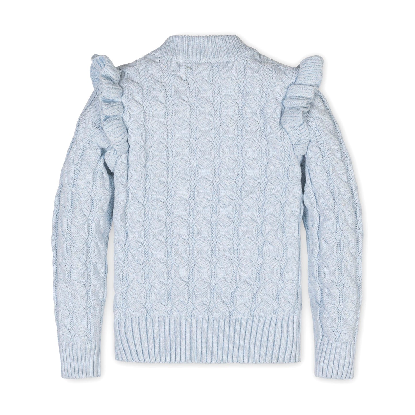 Jersey con volantes en el cuello alto orgánico