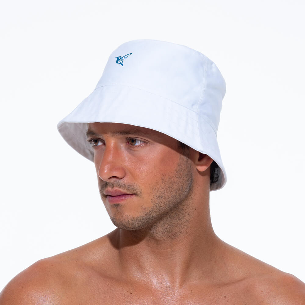 Sombrero de pescador blanco para hombre