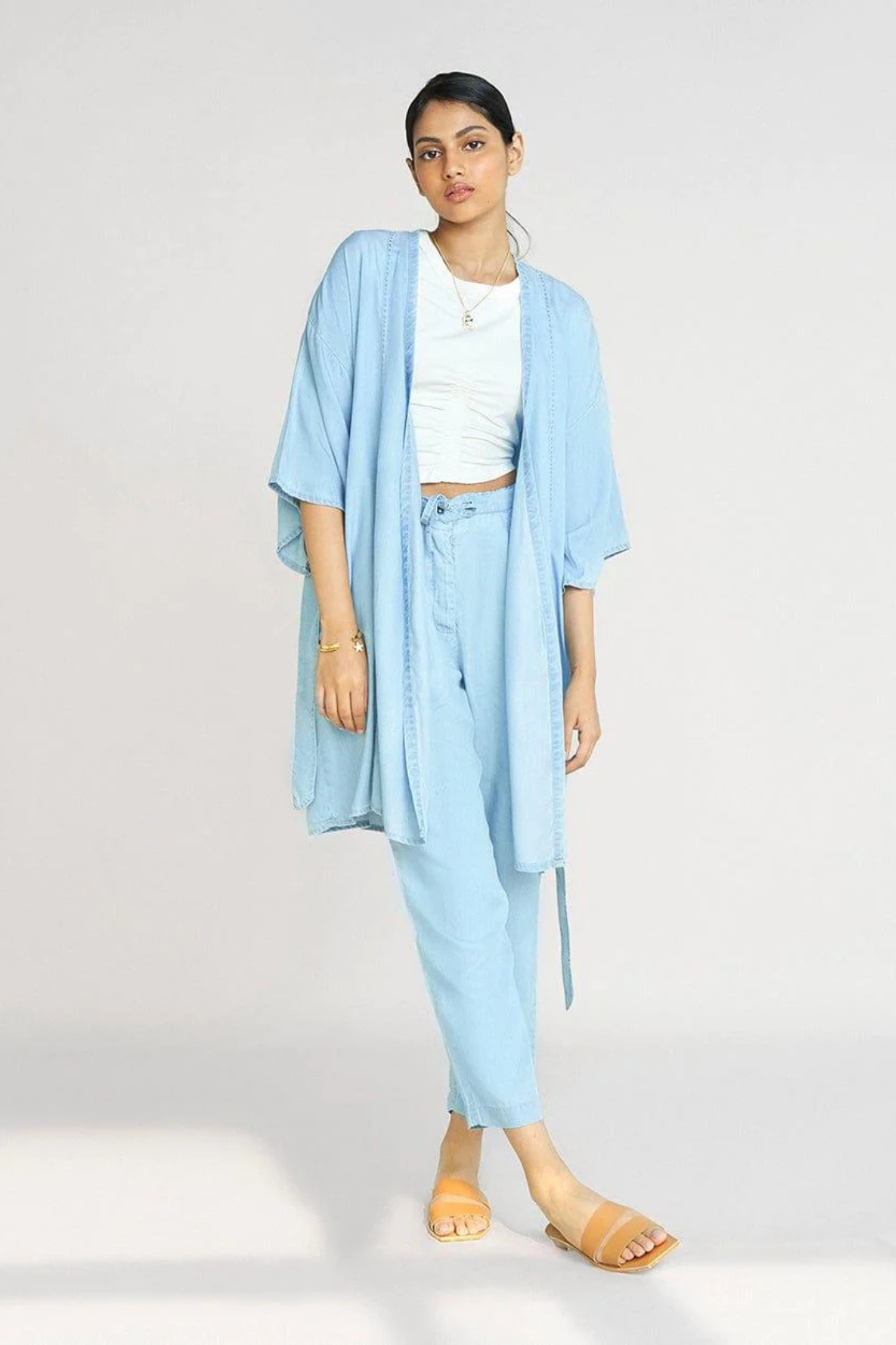 Conjunto "Envuelto en Felicidad" de denim azul