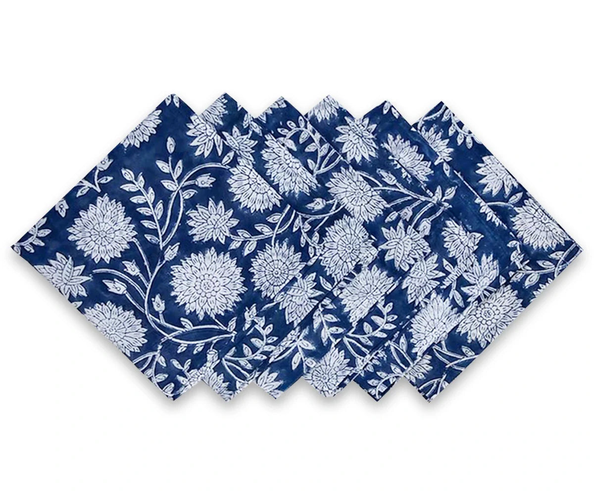 Blue Floral Napkins (Featured)