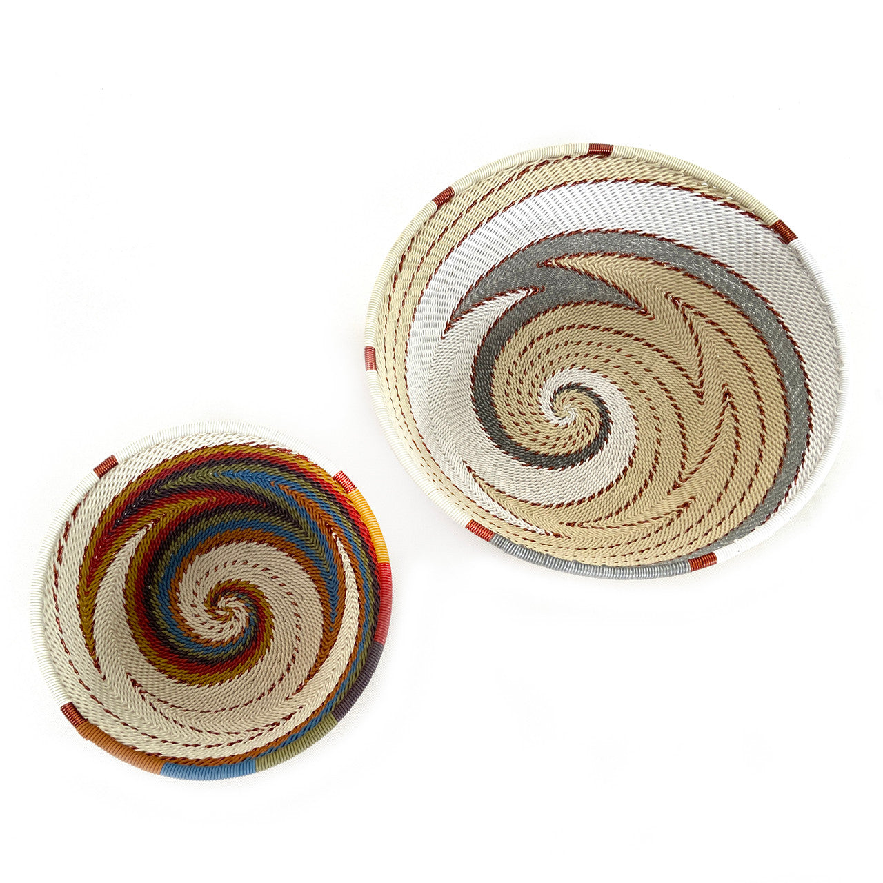 Zulu Wire Basket Bowl - Copper + Sand, Medium