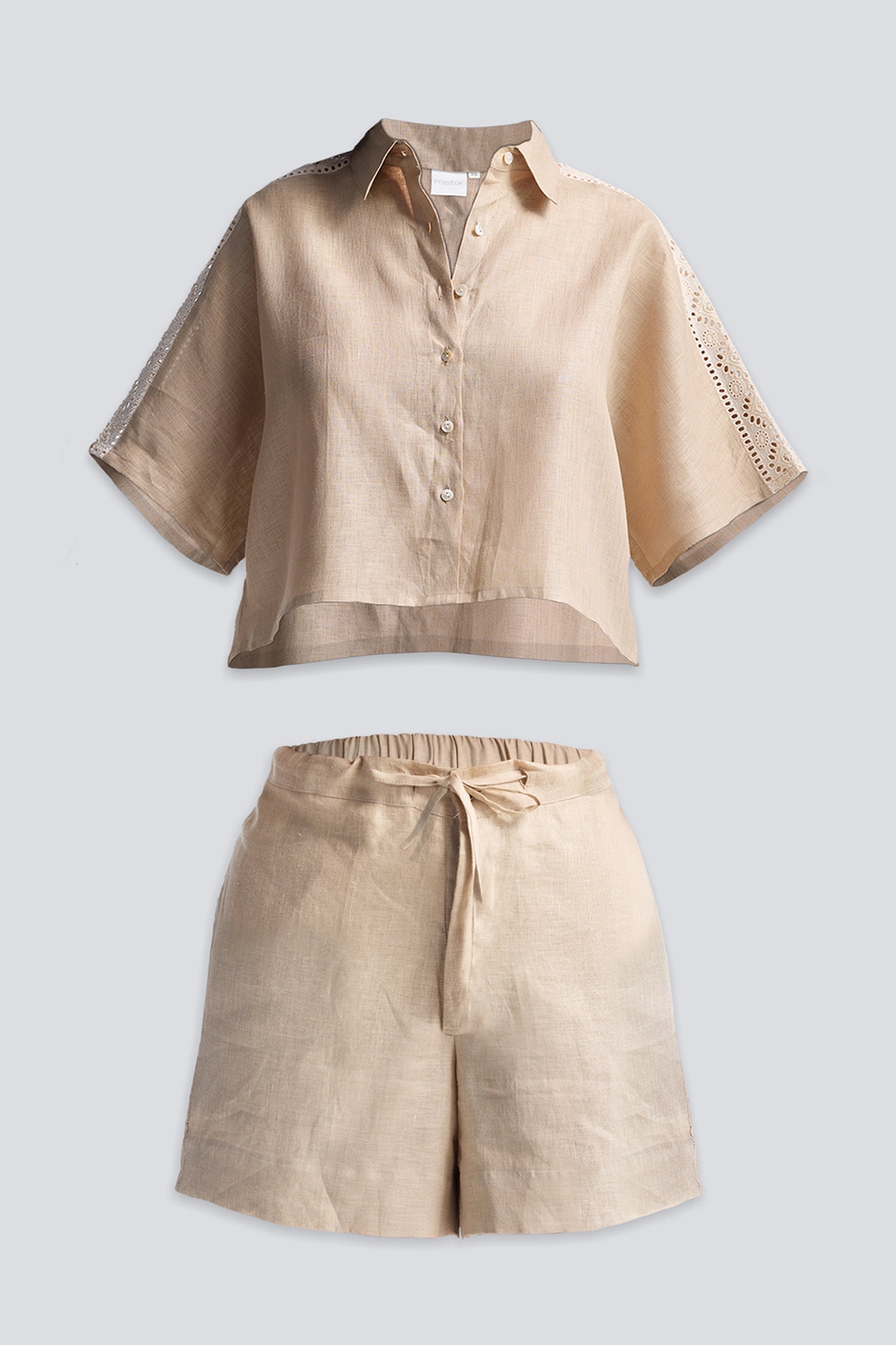 Camisa Oversize con Conjunto de Encaje