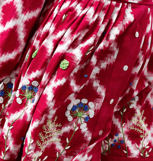 Vestido corto tipo kimono Ada rojo