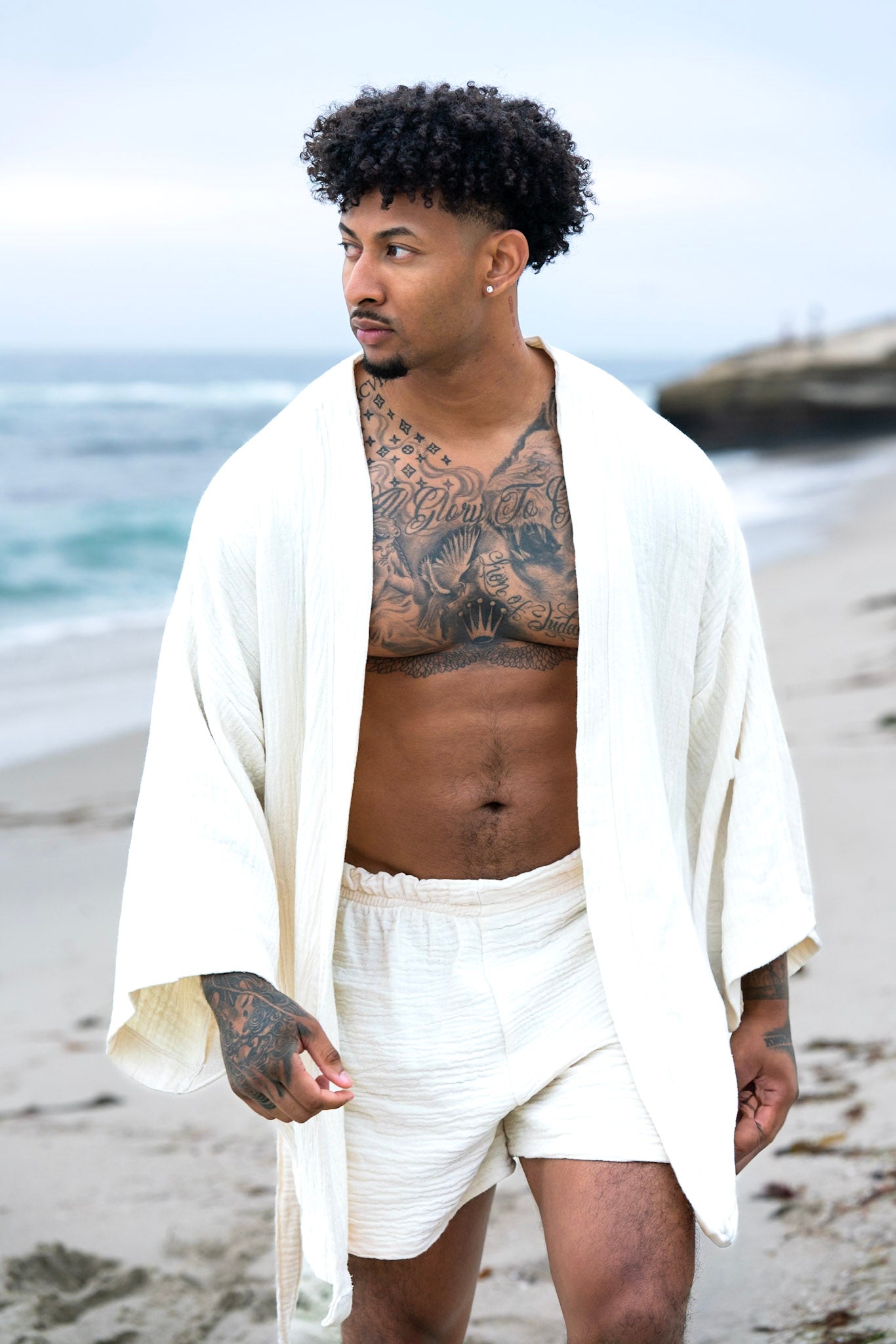 Men's Robe Set White