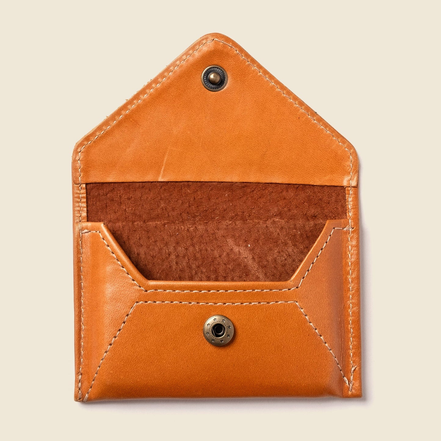 Mini cartera tipo sobre con protección RFID - Miel