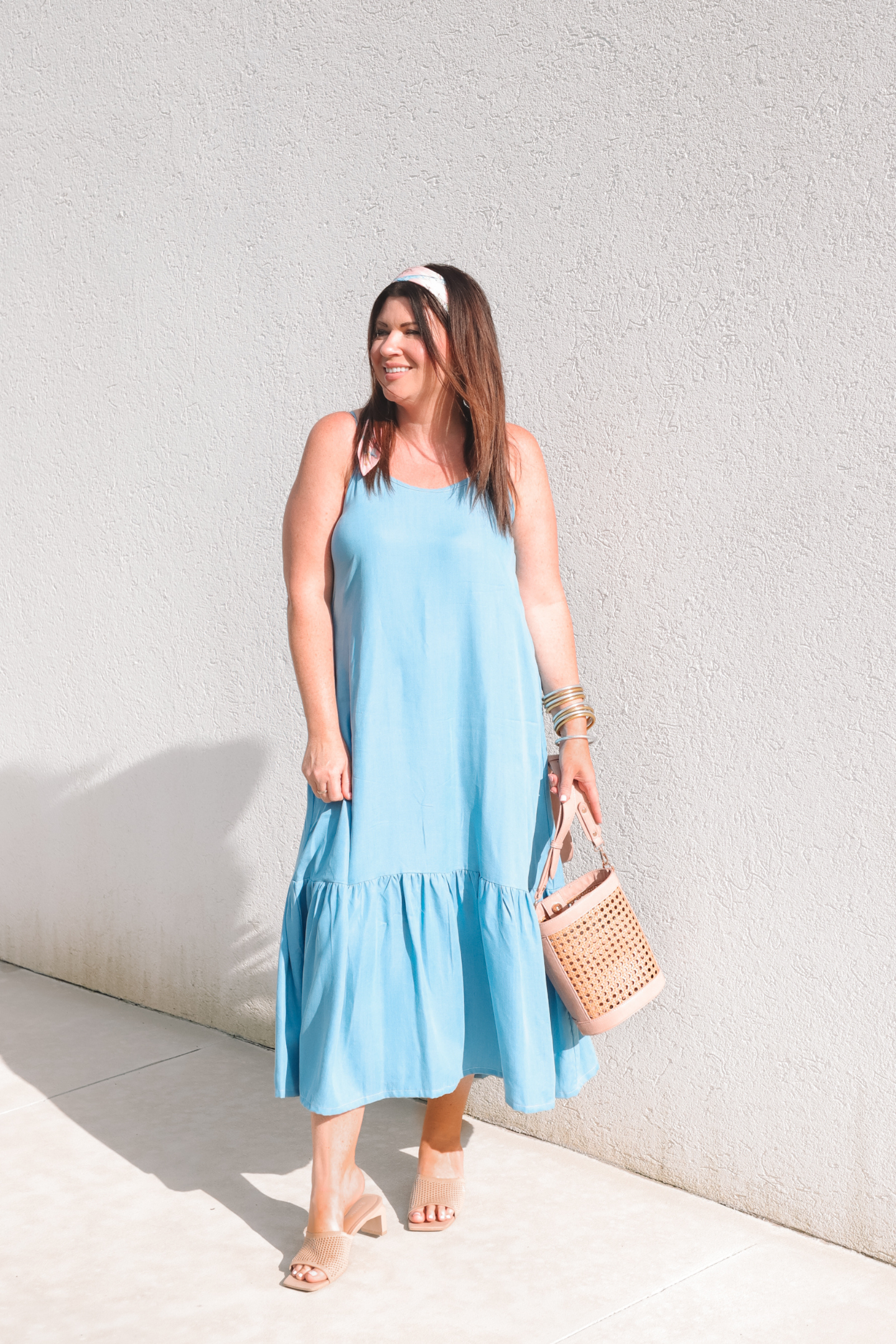 Maxivestido Fluido de Mezclilla Azul