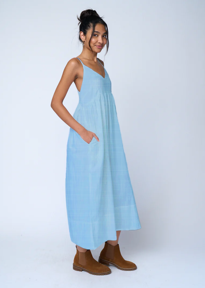 Vestido Hampton - Chambray lavado claro