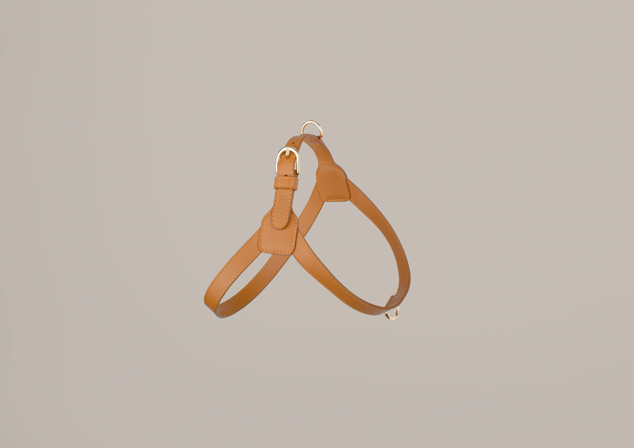 Luxury Cactus Leather Camel Harness for Dogs Luxury Harness 1 2