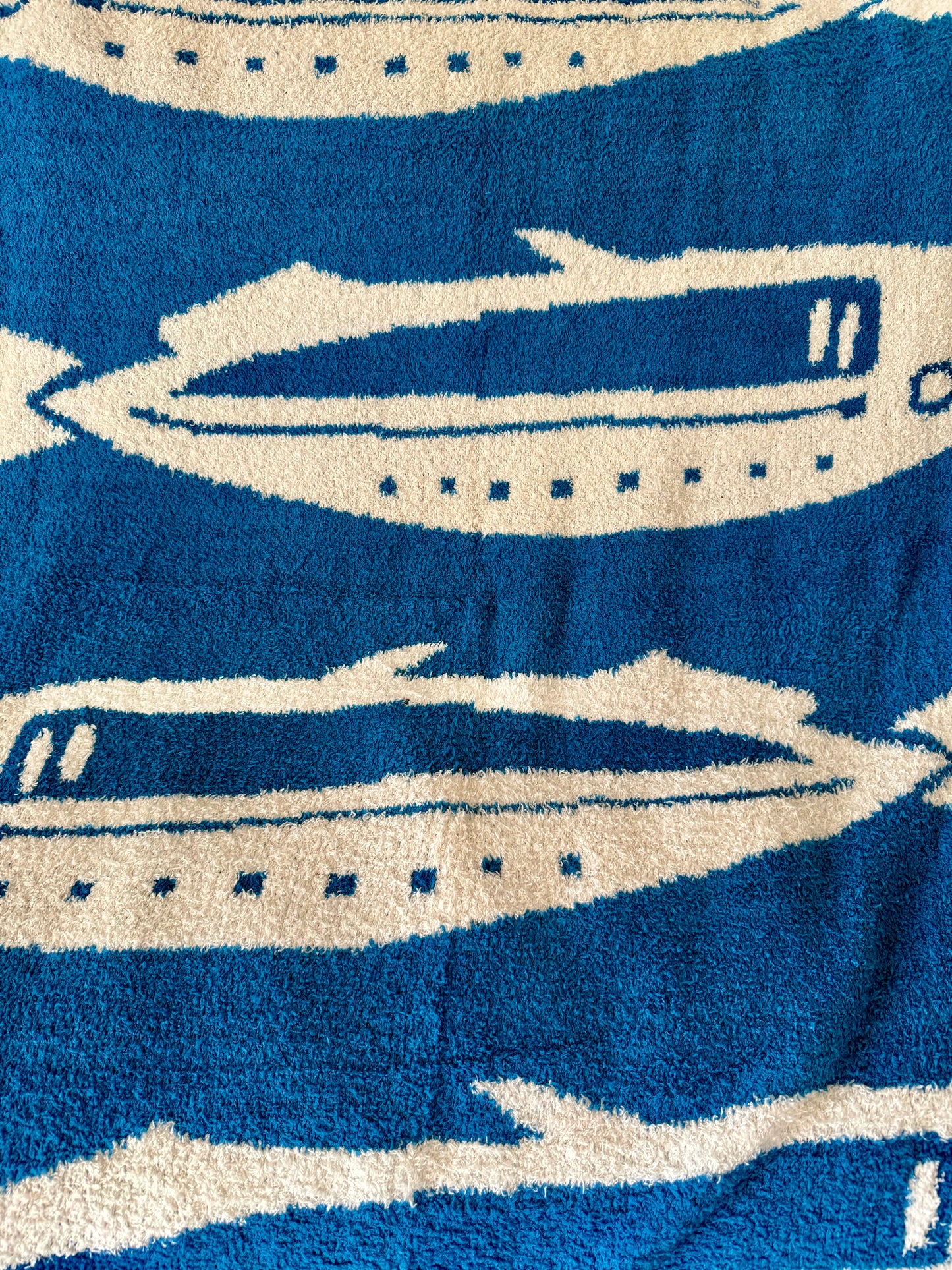 Manta de felpa Pacific Row - Azul marino