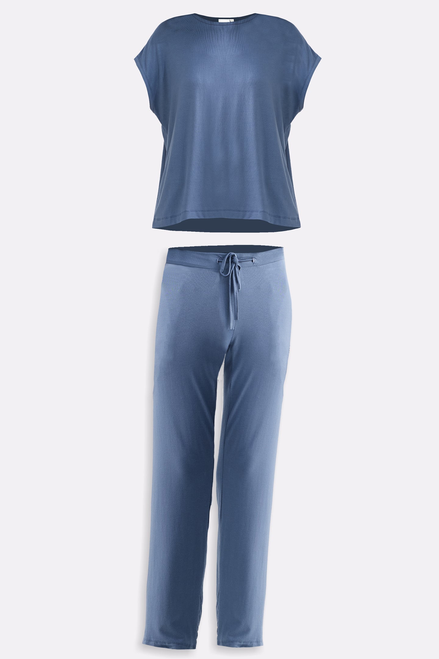 Conjunto de camiseta holgada en azul