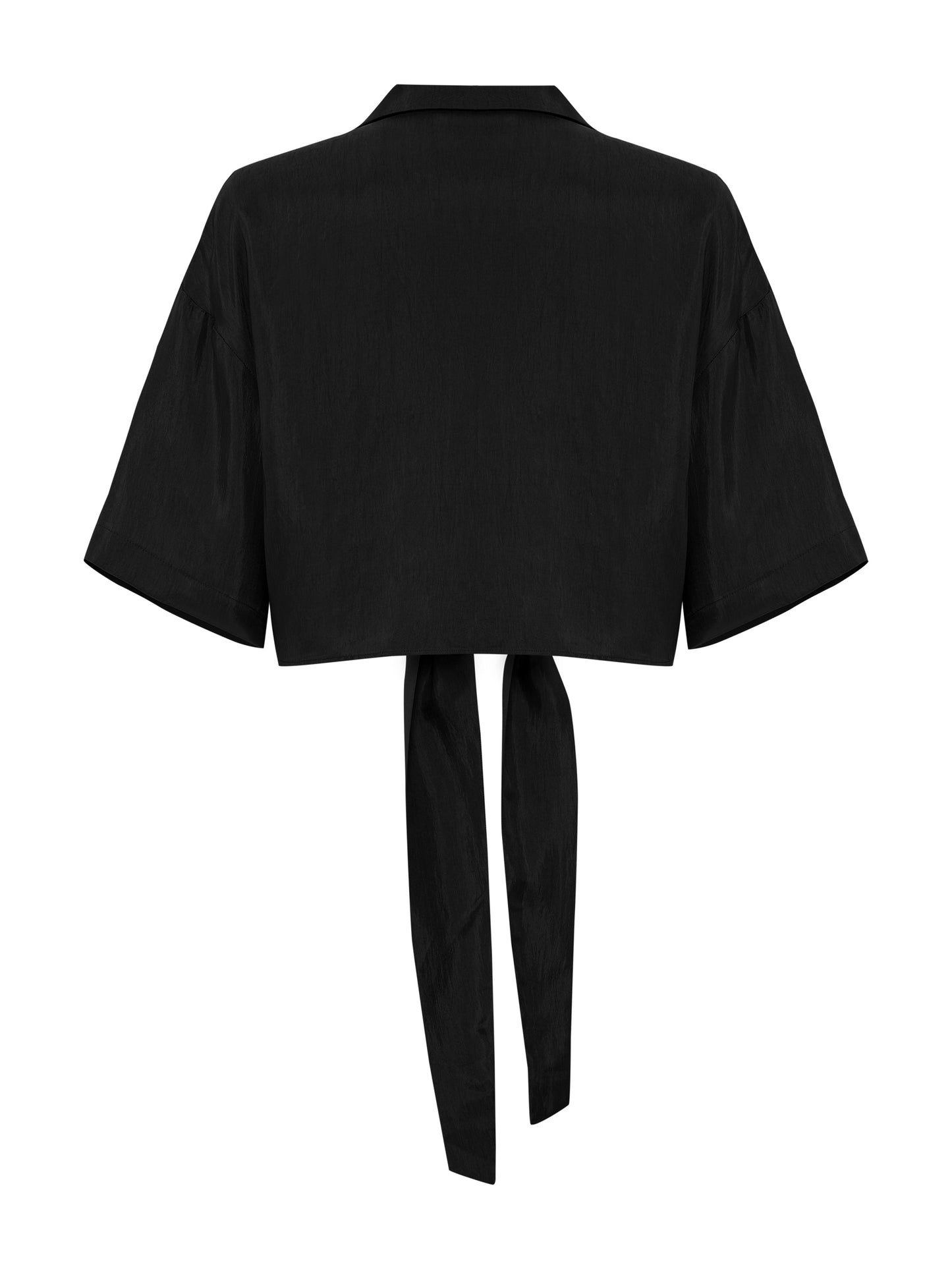 Camisa Lucid con lazo - Negro