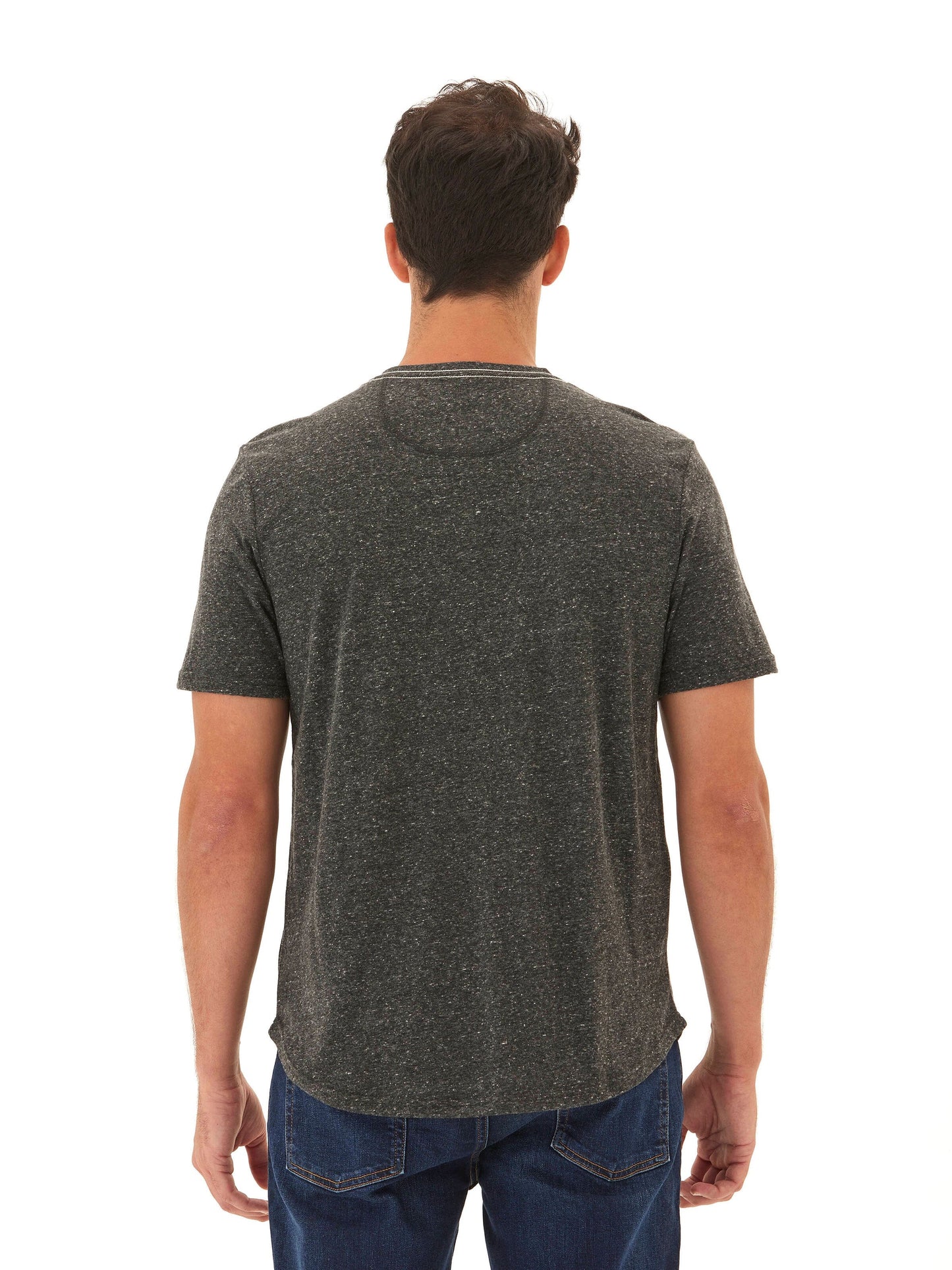 Camiseta Henley de triblend de manga corta Baseline
