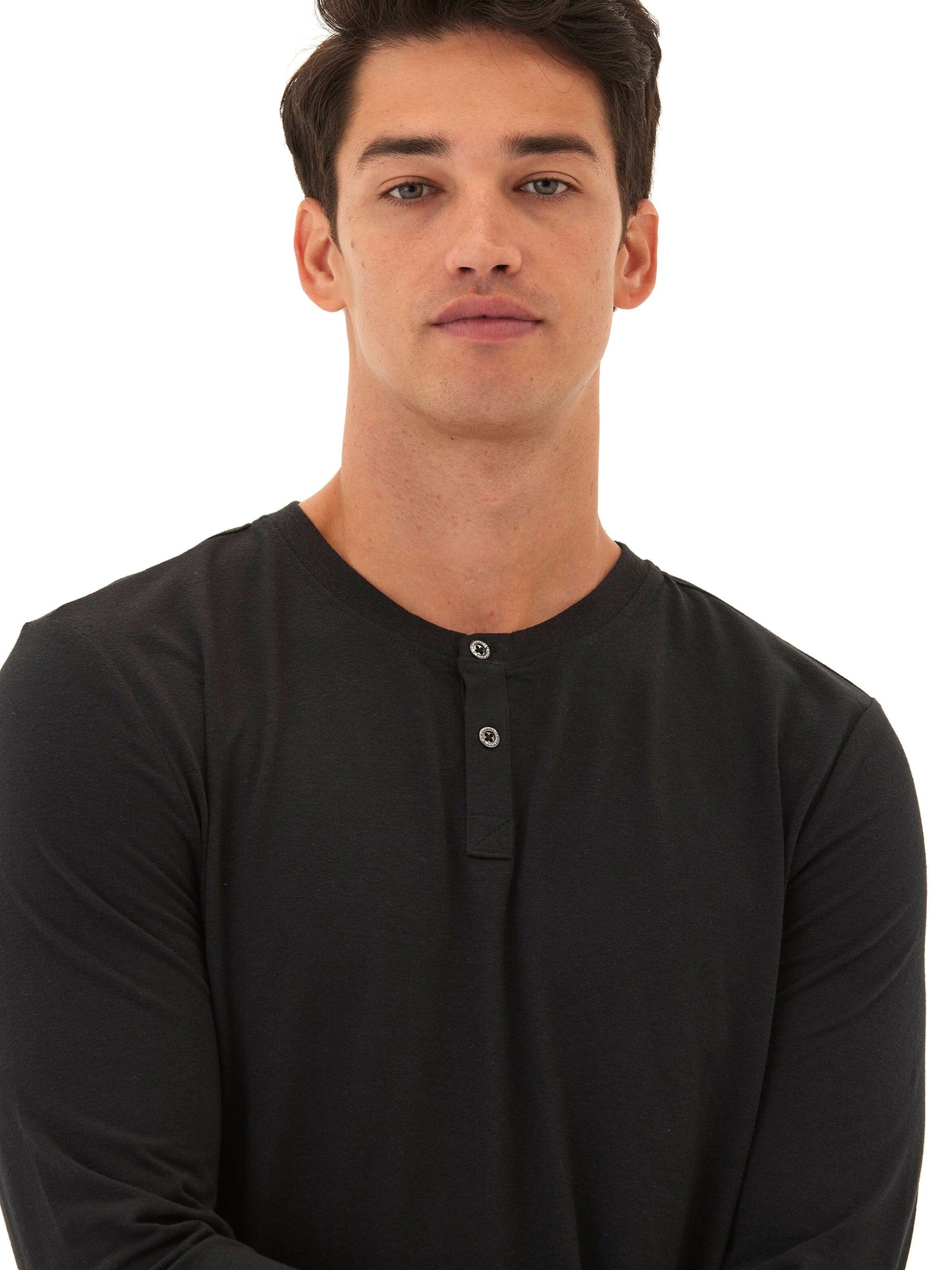 Camiseta henley de manga larga Austin Triblend de dos botones