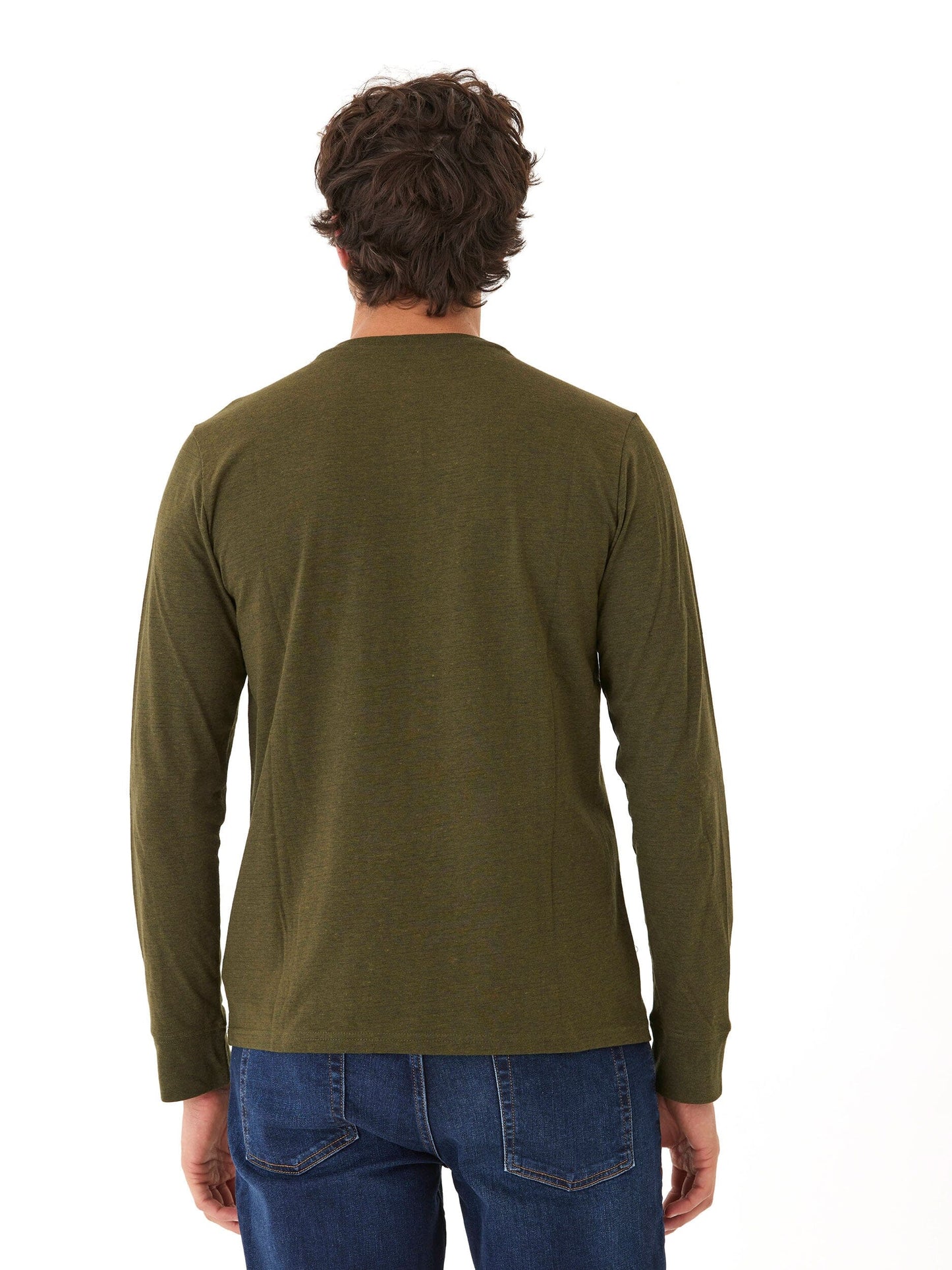 Camiseta Henley de manga larga triblend Baseline