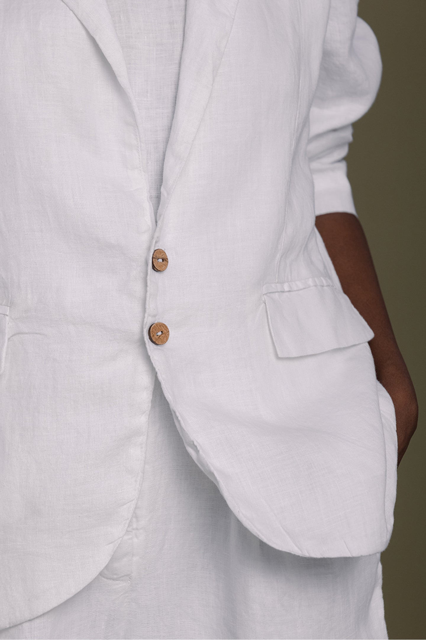 Conjunto de tres piezas de cáñamo en color blanco