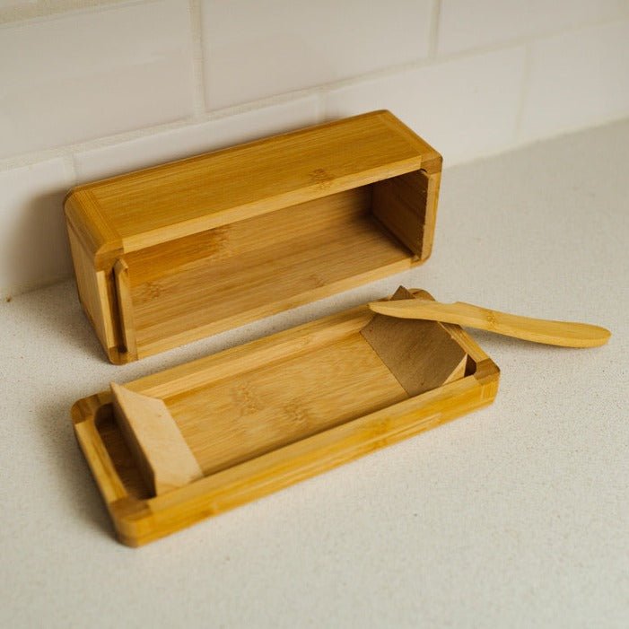 Caja de mantequilla de bambú