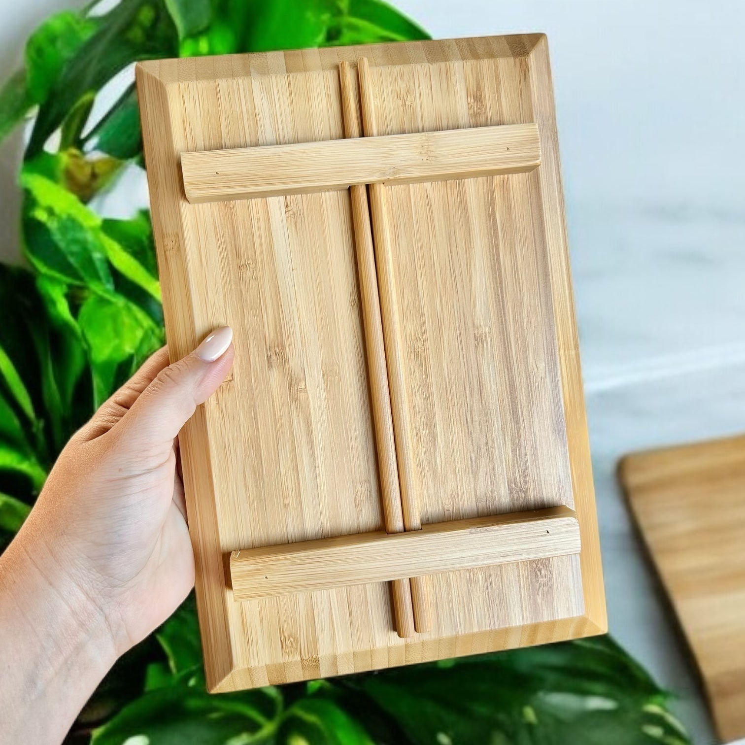 Bamboo Sushi Plate and Chopstick Set