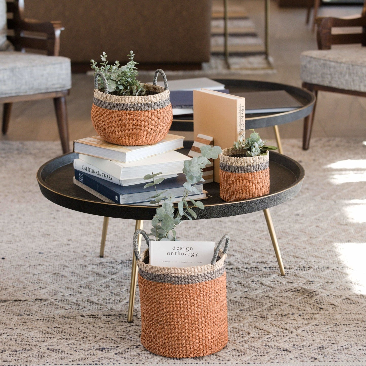 Mini cesta de mesa de coral - Cestas tejidas a mano | LIKHÂ