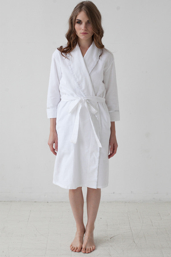 Classic Flannel Robe Light Blue / M