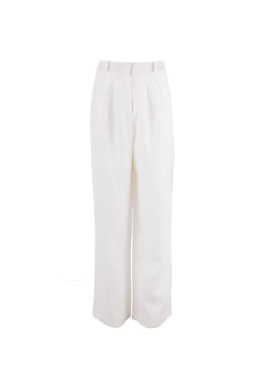 French Riviera - Wide Leg Pants - Porcelain