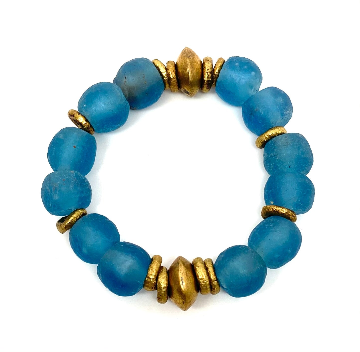 Pulsera de cristal • Azul verdadero