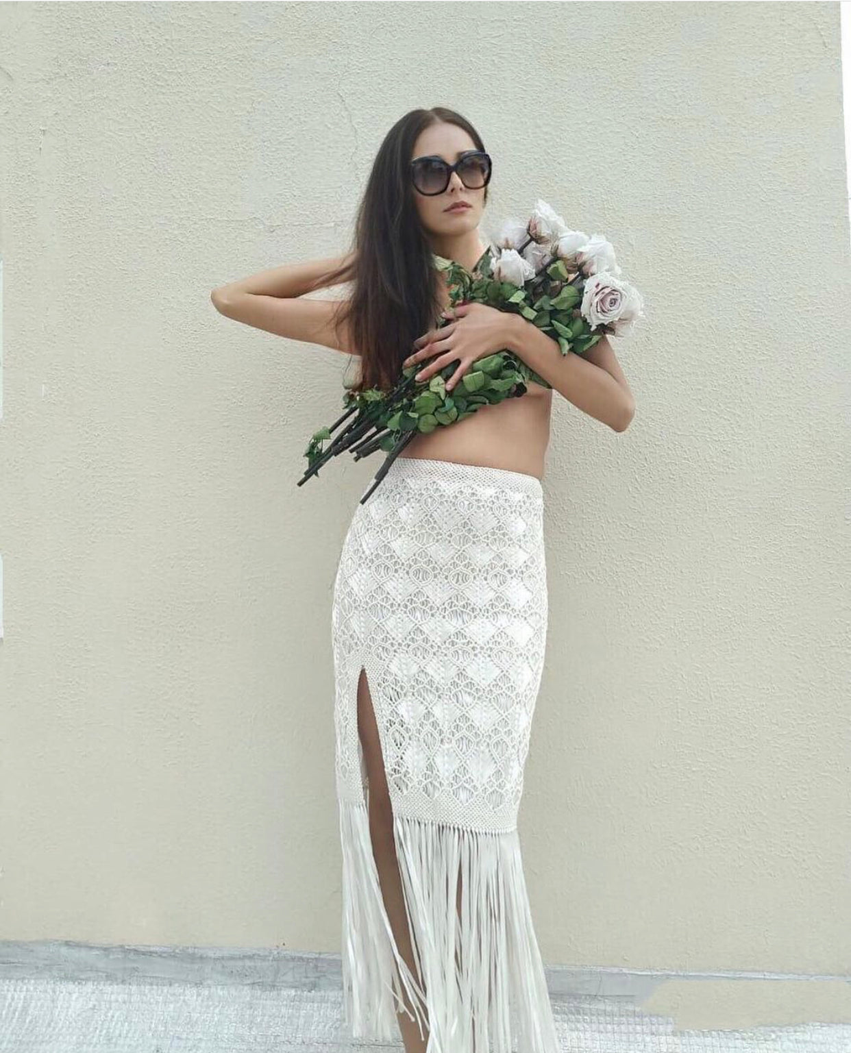 MENEK · Falda de macramé hecha a mano – Jasmin