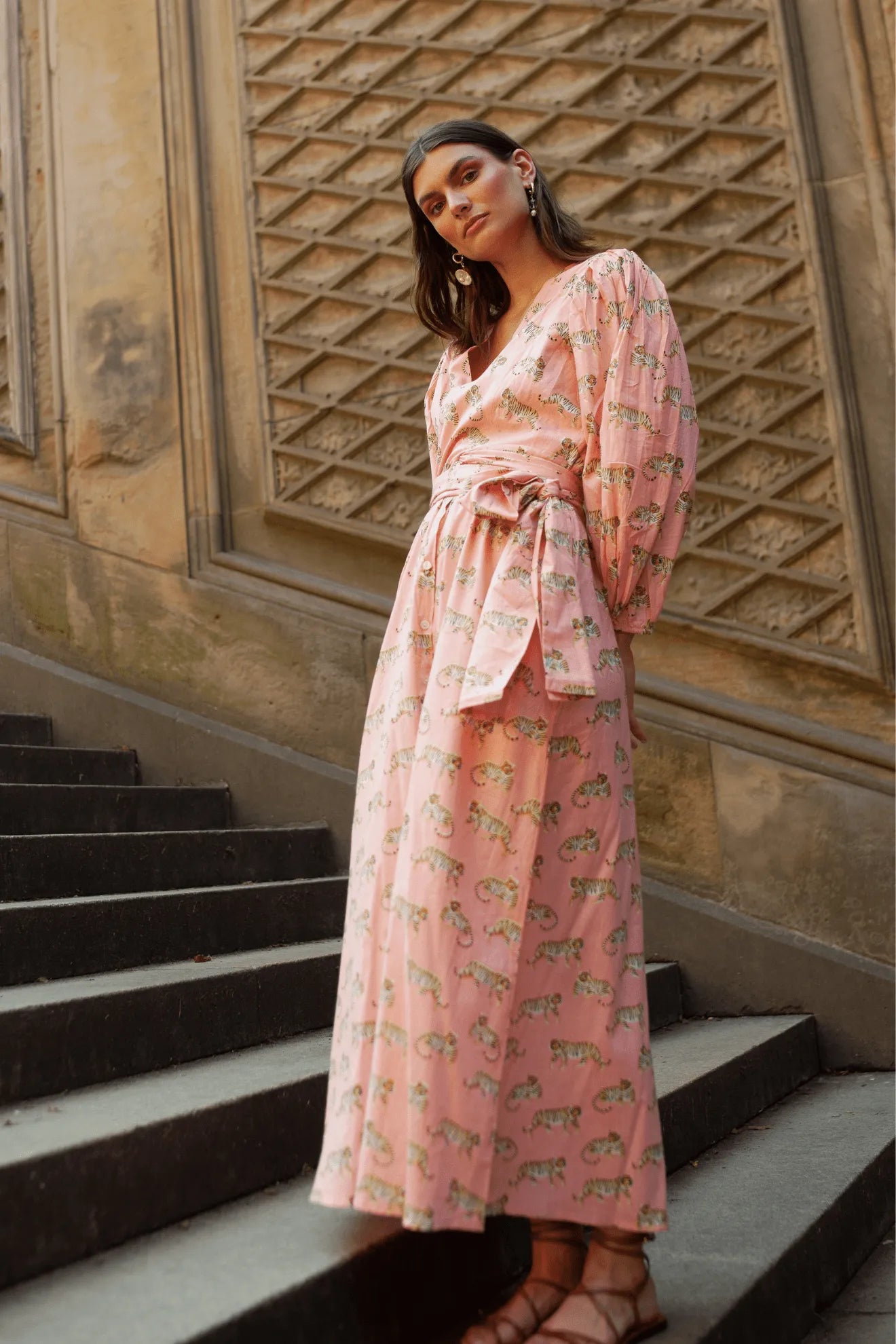 light pink womens dresses Shop Now Monica Tiger Dress