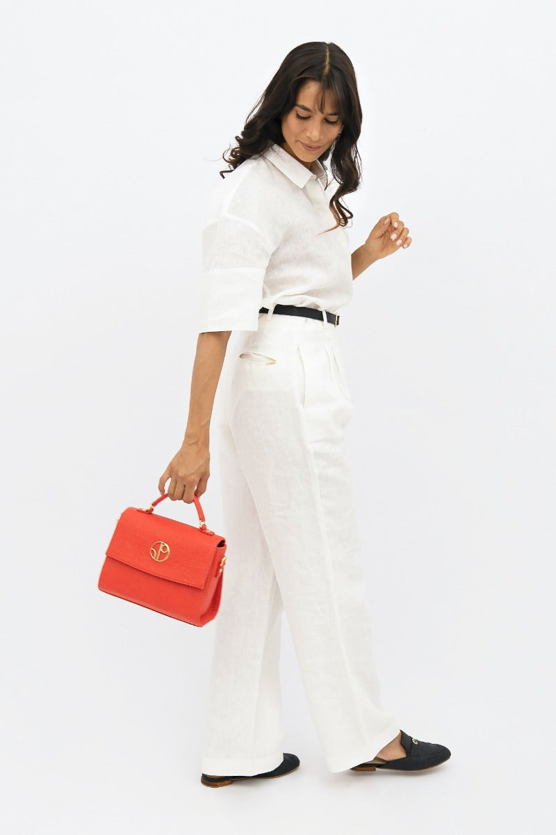 Seville - Short Sleeves Shirt - Porcelain