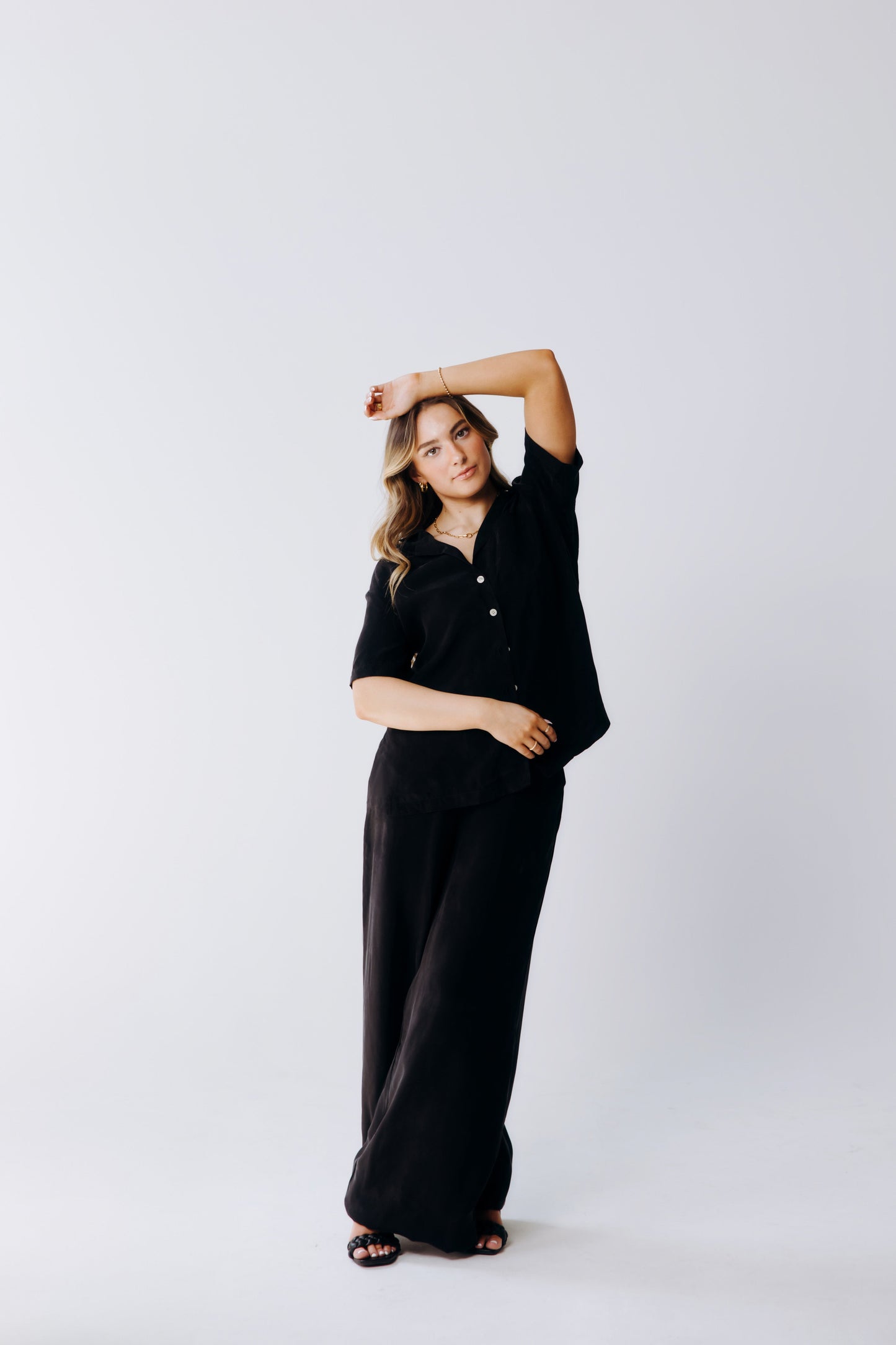 Pantalones Anchos de Seda Lavable