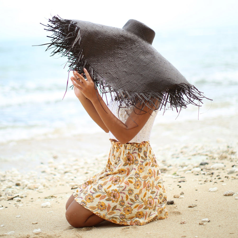 A natural straw sun hat