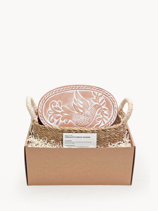 Bread Warmer & Basket - Bird Oval