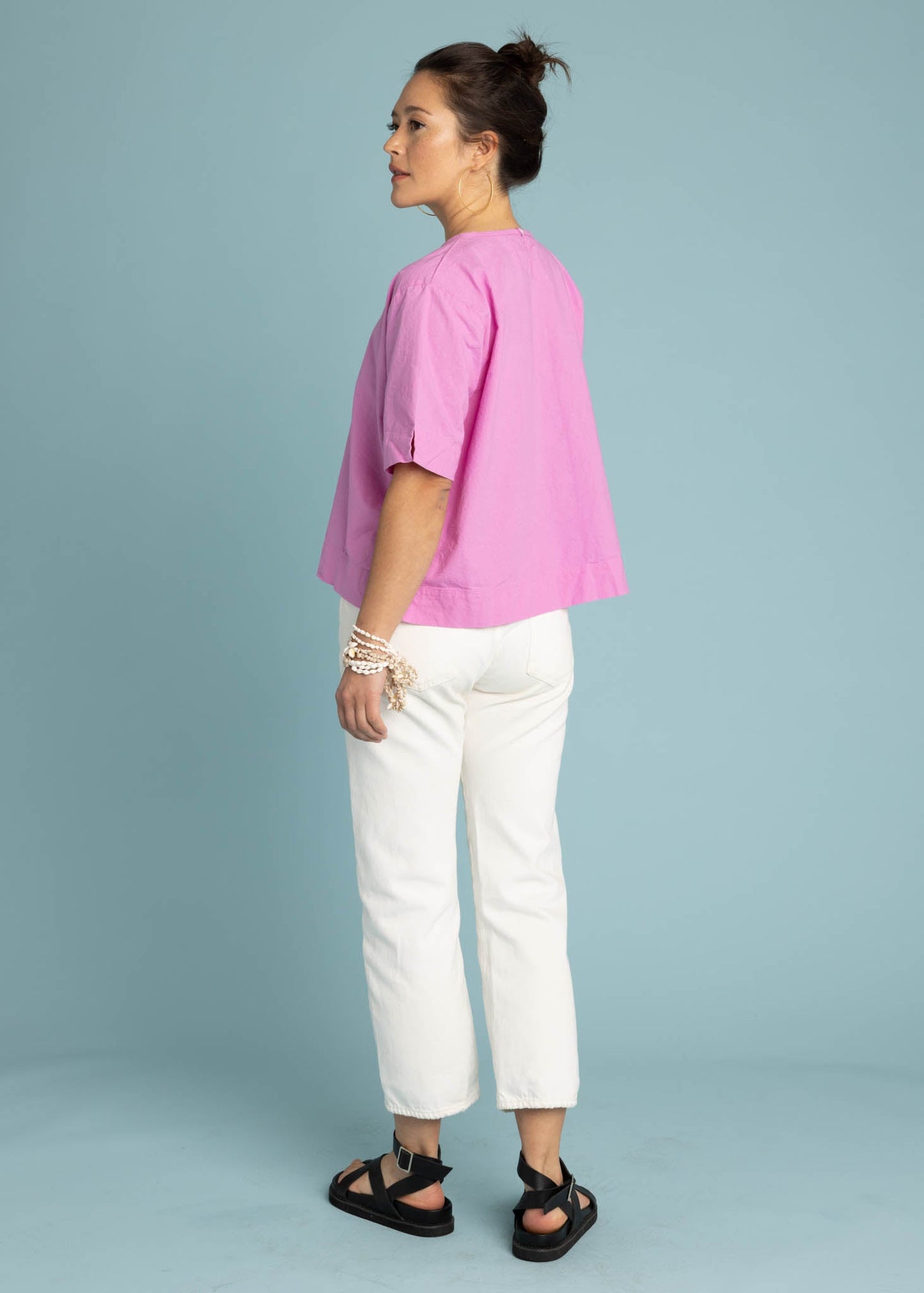 Camisa corta Mare Boxy - Dalia de lino