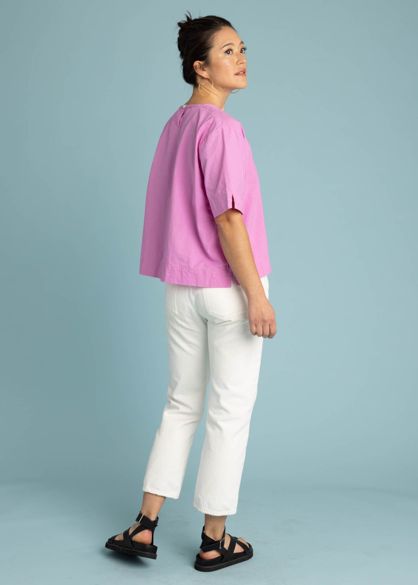 Camisa corta Mare Boxy - Dalia de lino