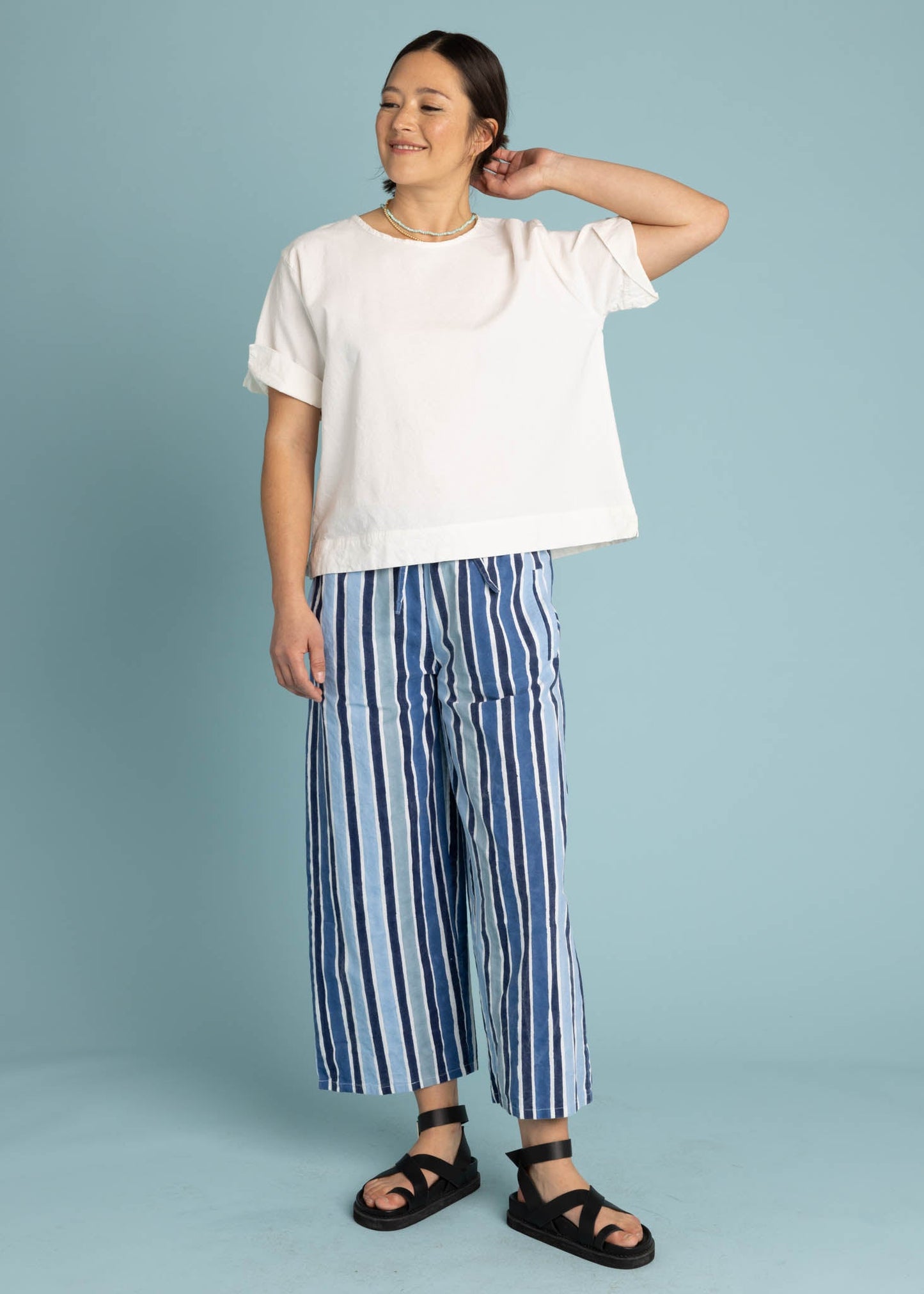 Camisa corta Mare Boxy - Lino Blanco