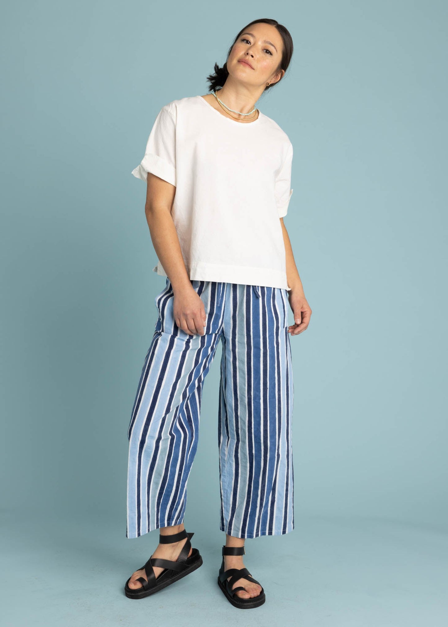Camisa corta Mare Boxy - Lino Blanco