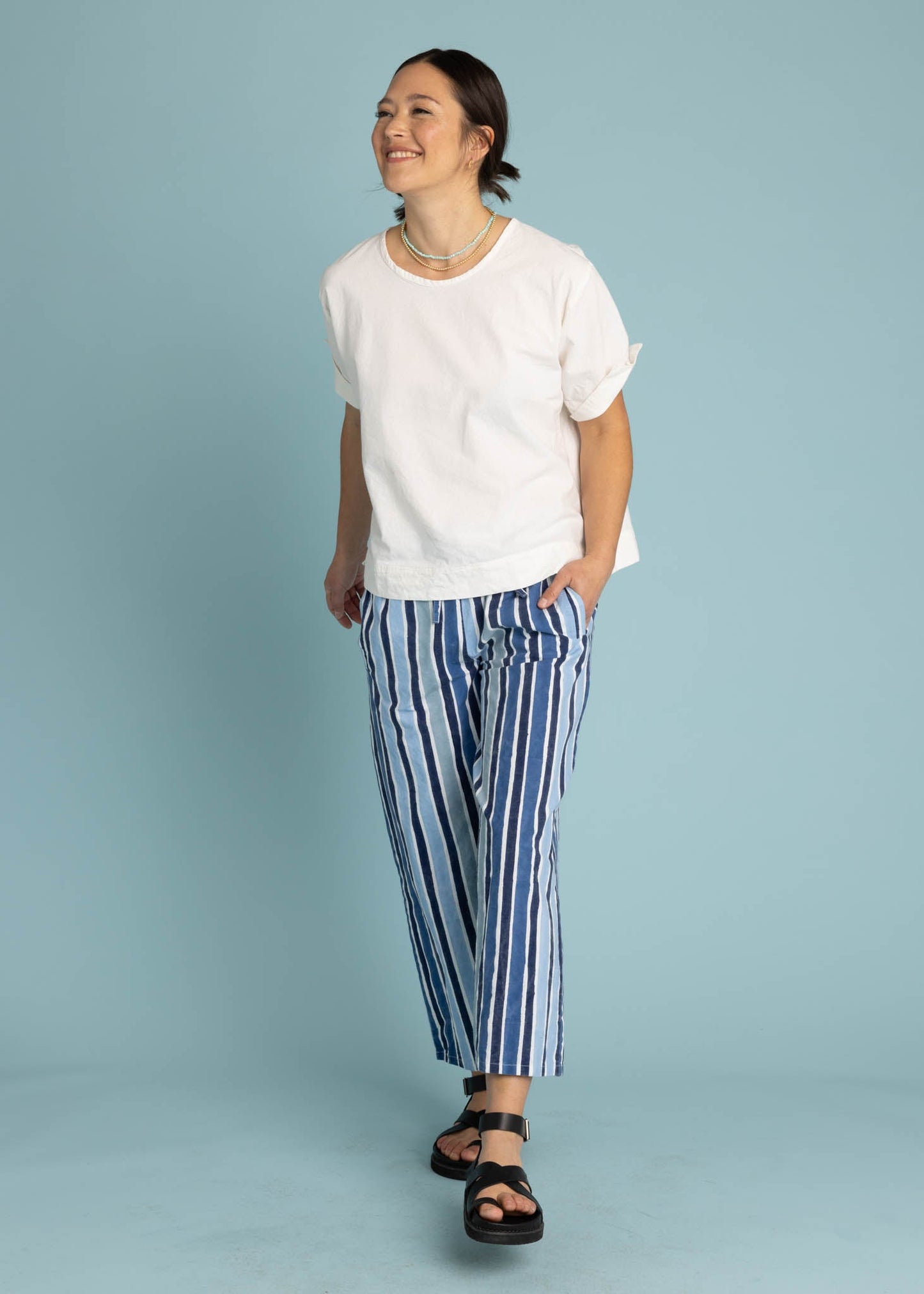 Camisa corta Mare Boxy - Lino Blanco