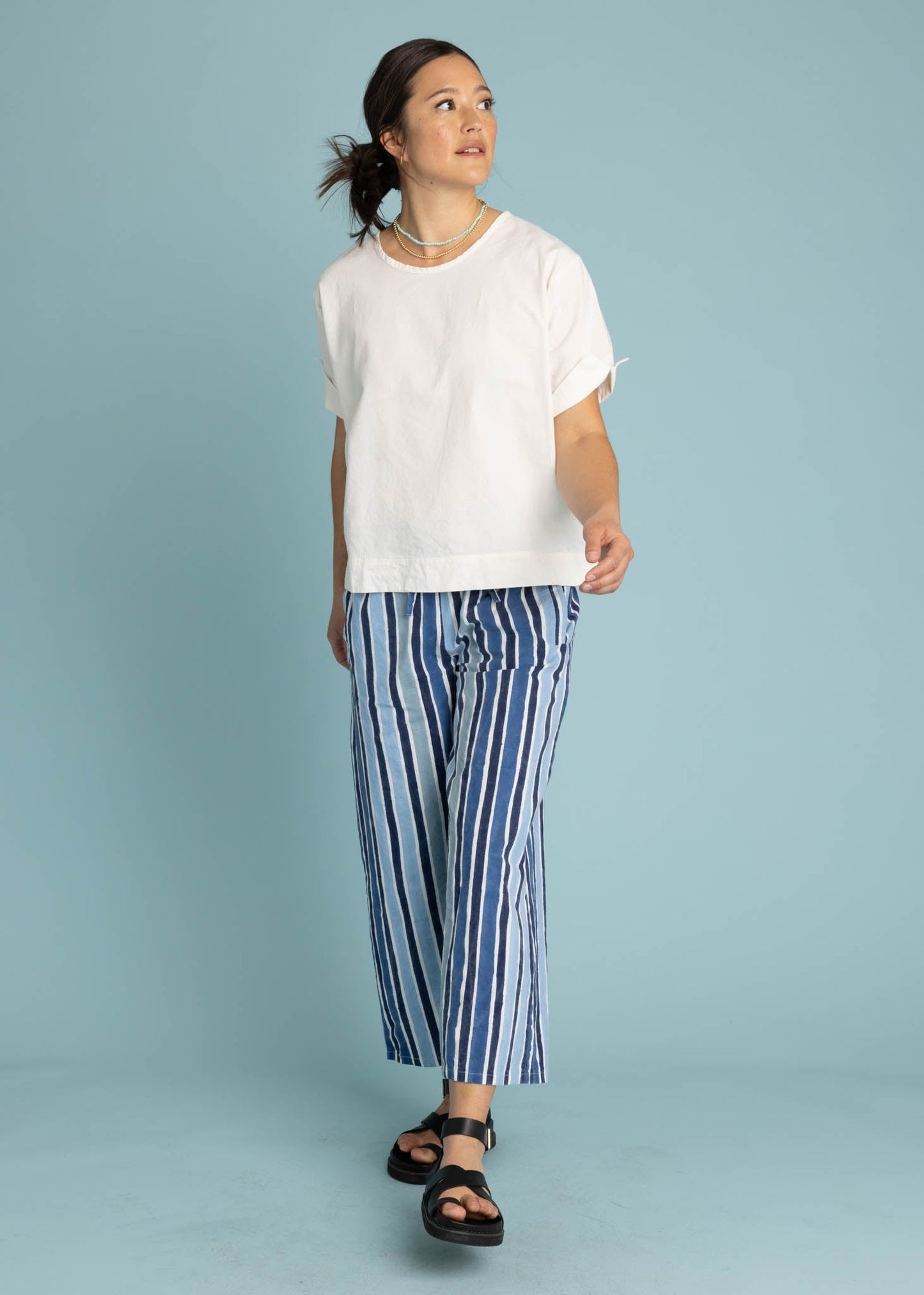 Camisa corta Mare Boxy - Lino Blanco