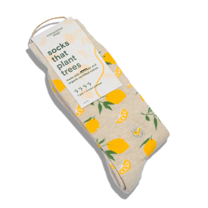 Socks that Plant Trees (Beige Lemons) (Featured)