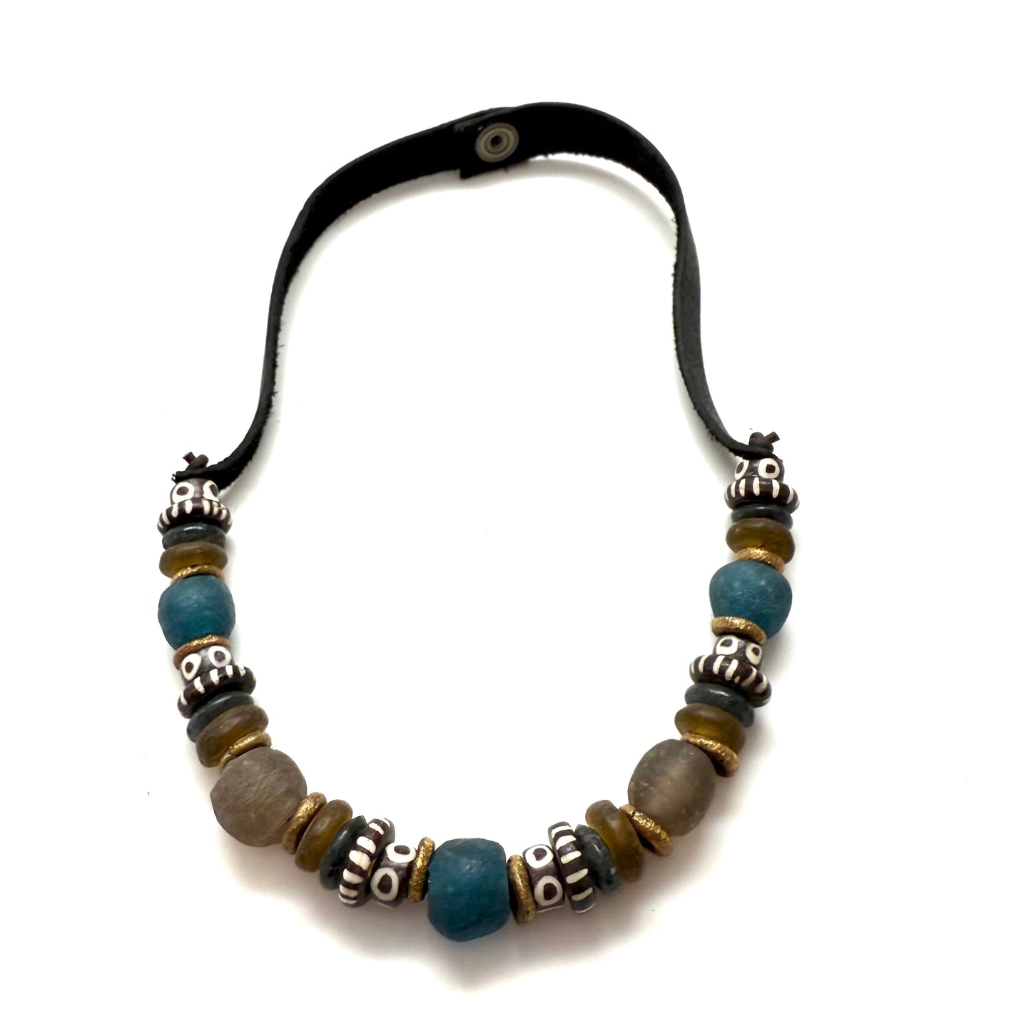 Collar de 1 hebra - Hueso pintado