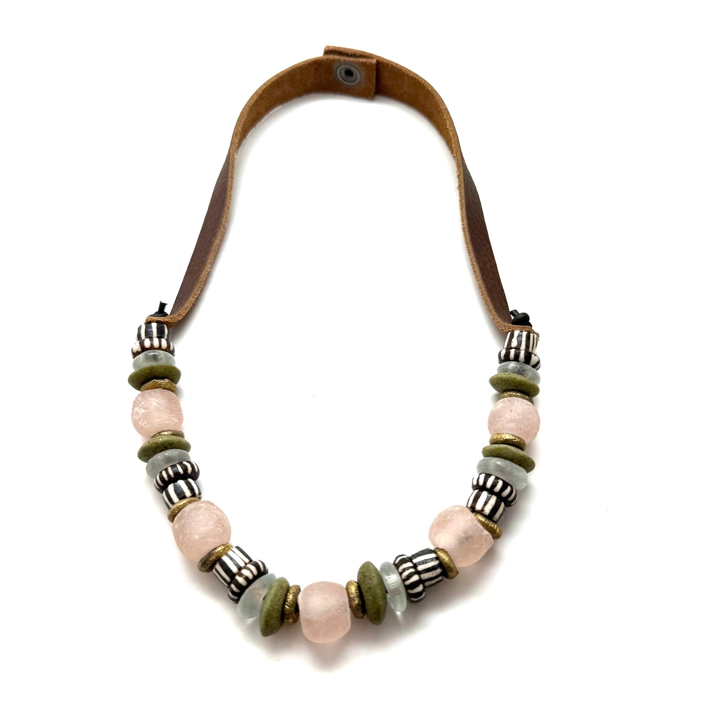 Collar de 1 hebra - Hueso pintado