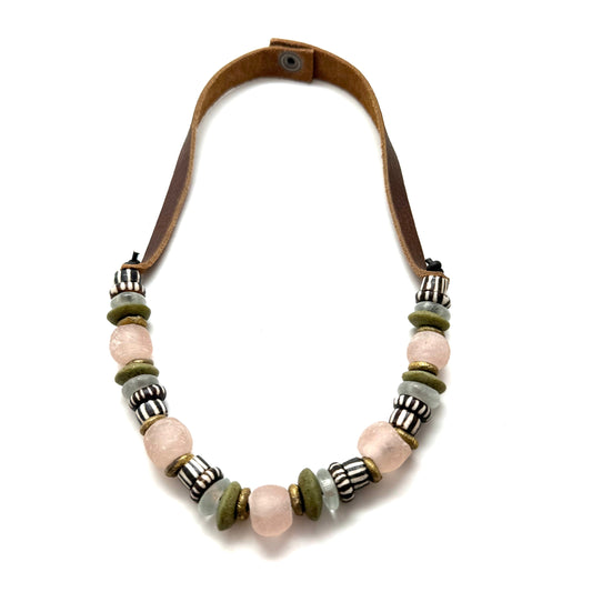 1 Strand Necklace - Painted Bone