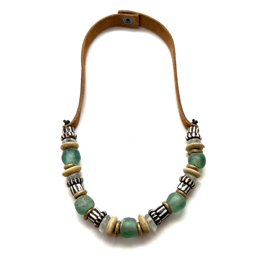 1 Strand Necklace - Painted Bone