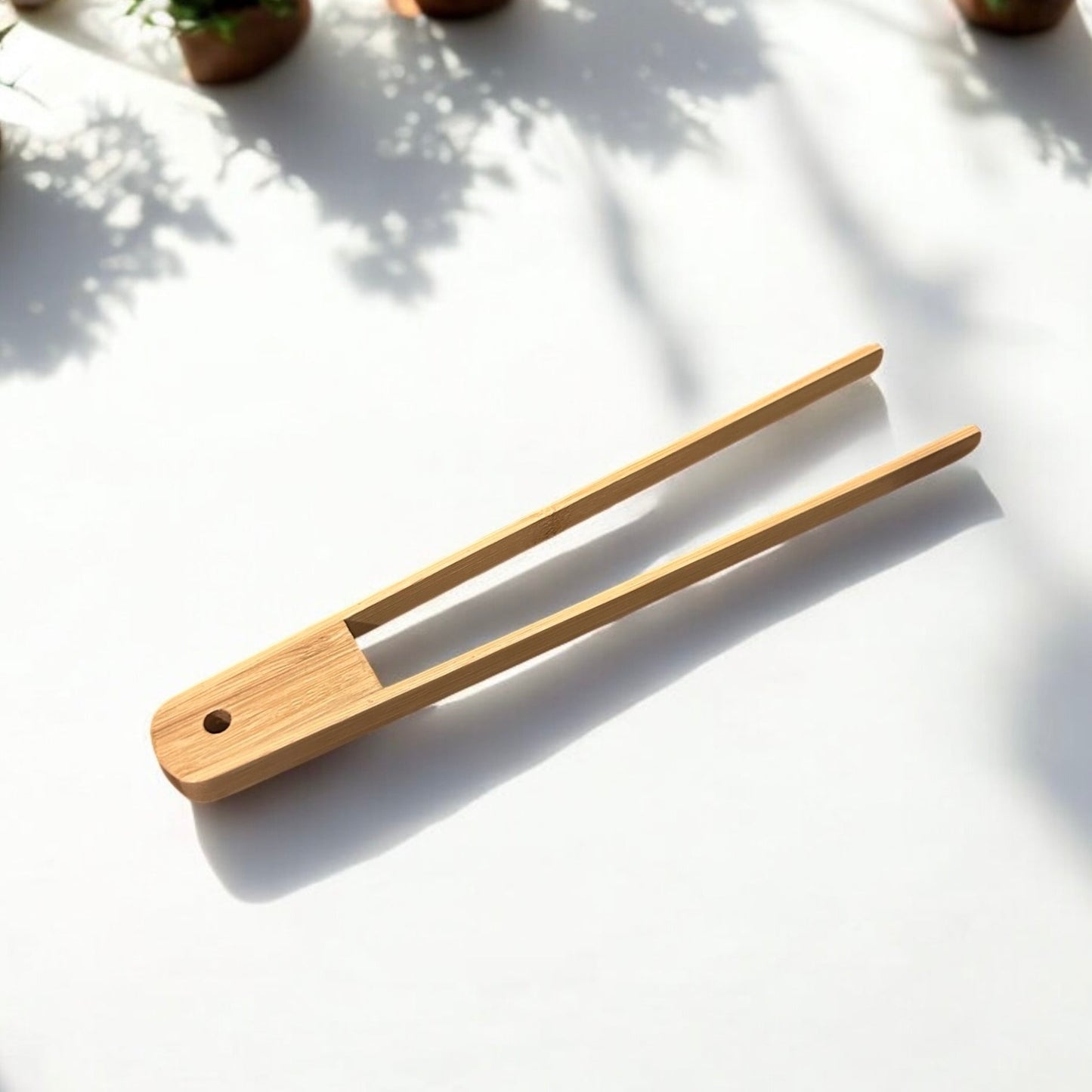 Pinzas elegantes de bambú de 10"