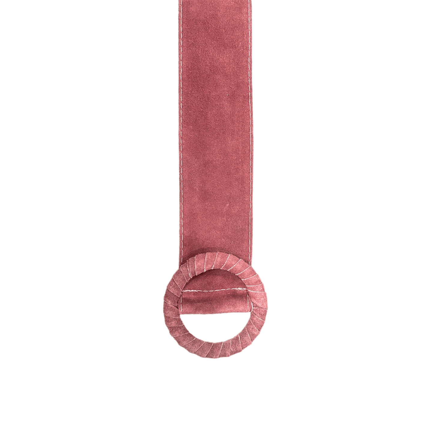 Cinturón de gamuza con hebilla circular